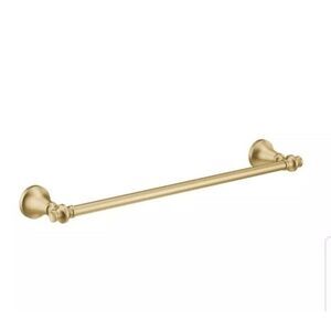 Moen‎ YB5418PB Kingsley 18-Inch Single Towel Bar, Polished Brass; NEW!